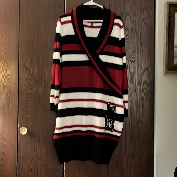 NYC red, black and white, midi sweater dress. Size 3X - Picture 1 of 13